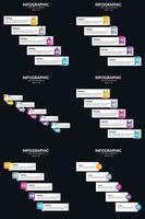 nuestro paquete de infografías vectoriales 6 incluye todo lo que necesita para crear una presentación profesional. vector