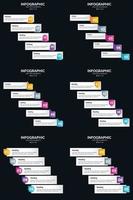 nuestro paquete de infografías vectoriales 6 ofrece una amplia selección de infografías y diagramas con temas empresariales. vector