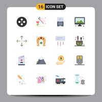 Stock Vector Icon Pack of 16 Line Signs and Symbols for expand design monitor computer creative Editable Pack of Creative Vector Design Elements