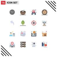 16 Universal Flat Colors Set for Web and Mobile Applications ecology up security arrow pie Editable Pack of Creative Vector Design Elements