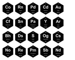 20 Preiodic table of the elements Icon Pack Design vector