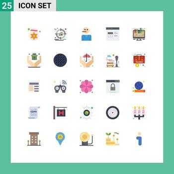 25 Flat Color concept for Websites Mobile and Apps development coding avatar code supporter Editable Vector Design Elements