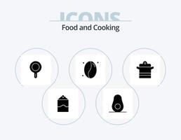 paquete de iconos de glifos de alimentos 5 diseño de iconos. . cacerola. cacerola de estofado cocina. Horno vector