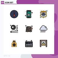 9 Creative Icons Modern Signs and Symbols of cloud trunk robot database pollution snooker Editable Vector Design Elements