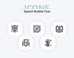 Chat Line Icon Pack 5 Icon Design. . texting. vector