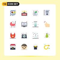 16 Creative Icons Modern Signs and Symbols of disease baby business terms law Editable Pack of Creative Vector Design Elements