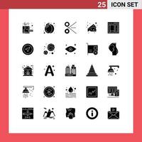25 Solid Glyph concept for Websites Mobile and Apps coding swiss cut food ui Editable Vector Design Elements