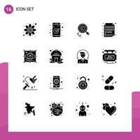 16 Creative Icons Modern Signs and Symbols of swatch file content extension property Editable Vector Design Elements