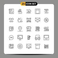 25 Universal Line Signs Symbols of alert toggle spring switch creative Editable Vector Design Elements