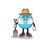 Cartoon mascot of honduras flag farmer vector