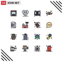 16 Creative Icons Modern Signs and Symbols of education file message gentleman father Editable Creative Vector Design Elements