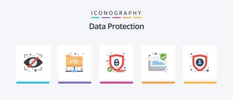 Data Protection Flat 5 Icon Pack Including . encryption. security. data. protection. Creative Icons Design vector