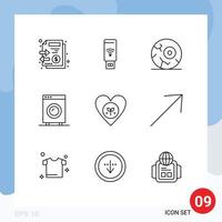 Outline Pack of 9 Universal Symbols of ecology equipment halloween electronic devices Editable Vector Design Elements