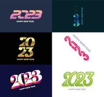 Big Set of 2023 Happy New Year logo text design 2023 number design template vector