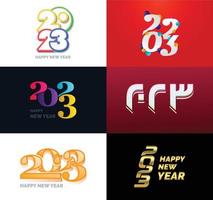 Big Set of 2023 Happy New Year logo text design 2023 number design template vector