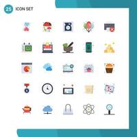 Universal Icon Symbols Group of 25 Modern Flat Colors of printer gadget hard devices night Editable Vector Design Elements