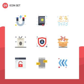 User Interface Pack of 9 Basic Flat Colors of meal drinks design drink garden Editable Vector Design Elements