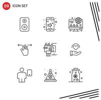 9 Creative Icons Modern Signs and Symbols of engineering customize online assemble mobile Editable Vector Design Elements