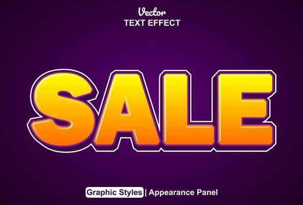 sale text effect with graphic style and editable.