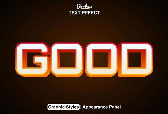 good text effect with graphic style and editable