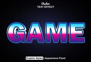 Game text effects with graphic style and editable. vector