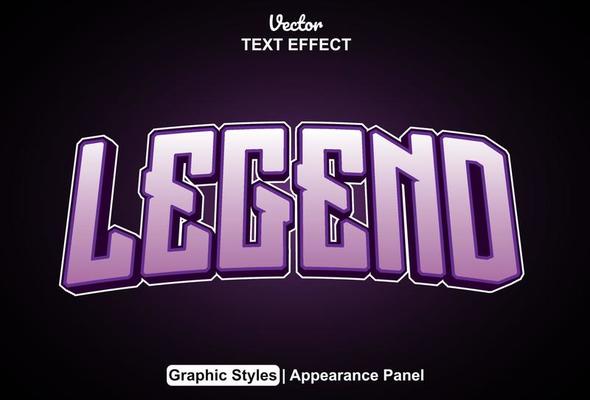 legend text effect with graphic style and editable.