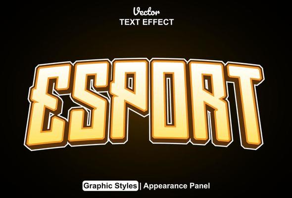 esport text effect with graphic style and editable.
