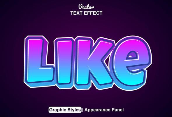 like text effect with graphic style and editable.
