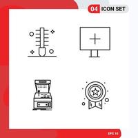 Universal Icon Symbols Group of 4 Modern Filledline Flat Colors of beauty arcade hair alert game Editable Vector Design Elements