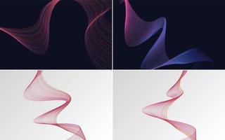 fondos de vector abstracto de curva de onda moderna para una apariencia elegante y moderna