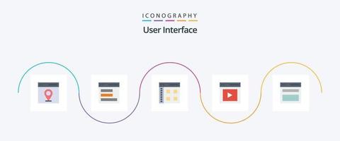 User Interface Flat 5 Icon Pack Including interface. communication. user. web. interface vector