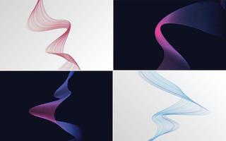 Collection of geometric minimal lines pattern set vector