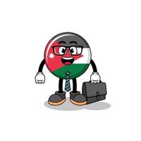 jordan flag mascot as a businessman vector