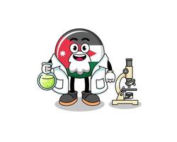 Mascot of jordan flag as a scientist vector