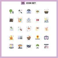 User Interface Pack of 25 Basic Flat Colors of mask allergy search allergies email Editable Vector Design Elements
