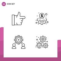 Universal Icon Symbols Group of 4 Modern Filledline Flat Colors of done setting business configure configure Editable Vector Design Elements