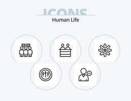 Human Line Icon Pack 5 Icon Design. human. men. communication. man. human vector