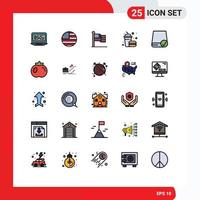 25 Creative Icons Modern Signs and Symbols of gadget devices usa connected food Editable Vector Design Elements