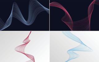 Collection of geometric minimal lines pattern set vector