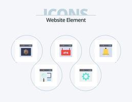 Website Element Flat Icon Pack 5 Icon Design. interface. browser. page. site. element vector