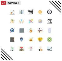 Flat Color Pack of 25 Universal Symbols of signal bluetooth education spring brightness Editable Vector Design Elements