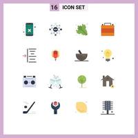 Flat Color Pack of 16 Universal Symbols of indent clothes shop diet clothes accessories Editable Pack of Creative Vector Design Elements