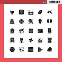 25 iconos creativos, signos y símbolos modernos de alergia, archivo de irlanda, elementos de diseño vectorial editables de pelotas deportivas vector