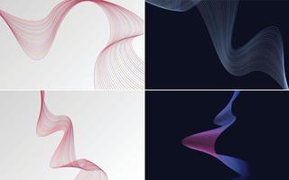 Use these abstract waving line backgrounds to enhance your designs vector