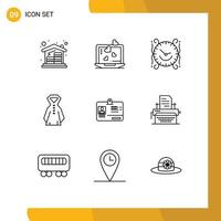 9 Creative Icons Modern Signs and Symbols of card rainy clock rain home Editable Vector Design Elements