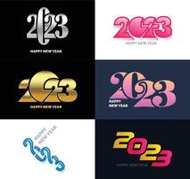 Big Set of 2023 Happy New Year logo text design 2023 number design template vector