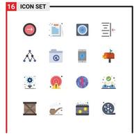 16 Creative Icons Modern Signs and Symbols of social link work text indent Editable Pack of Creative Vector Design Elements