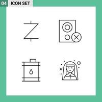 Modern Set of 4 Filledline Flat Colors Pictograph of zcash business computers hardware oil Editable Vector Design Elements