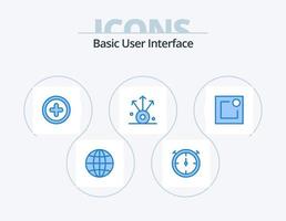 paquete de iconos azul básico 5 diseño de iconos. . conexión. . aviso vector