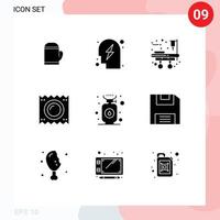 Modern Set of 9 Solid Glyphs and symbols such as cook pregnancy medical equipment medicine health Editable Vector Design Elements